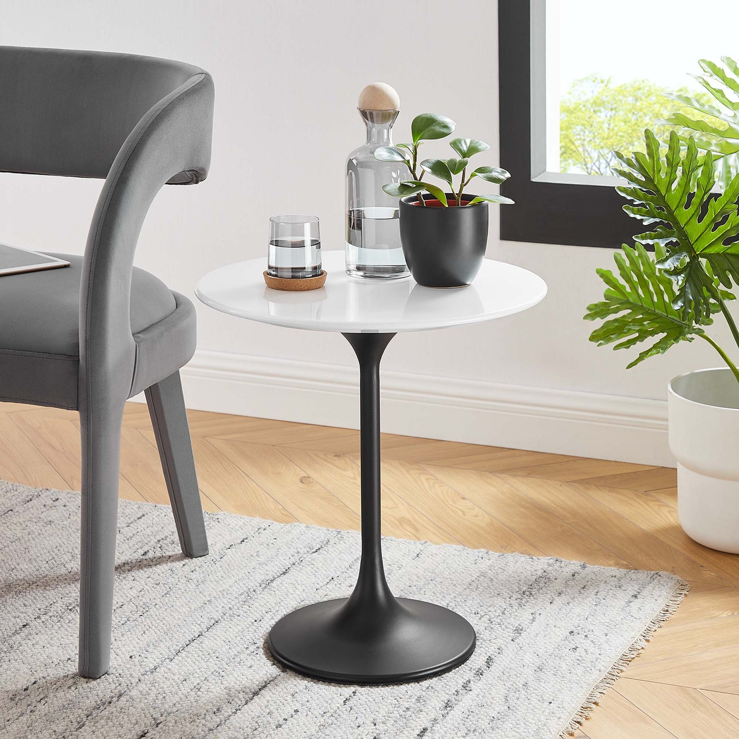 Table d'appoint ronde Lippa 20" par Modway