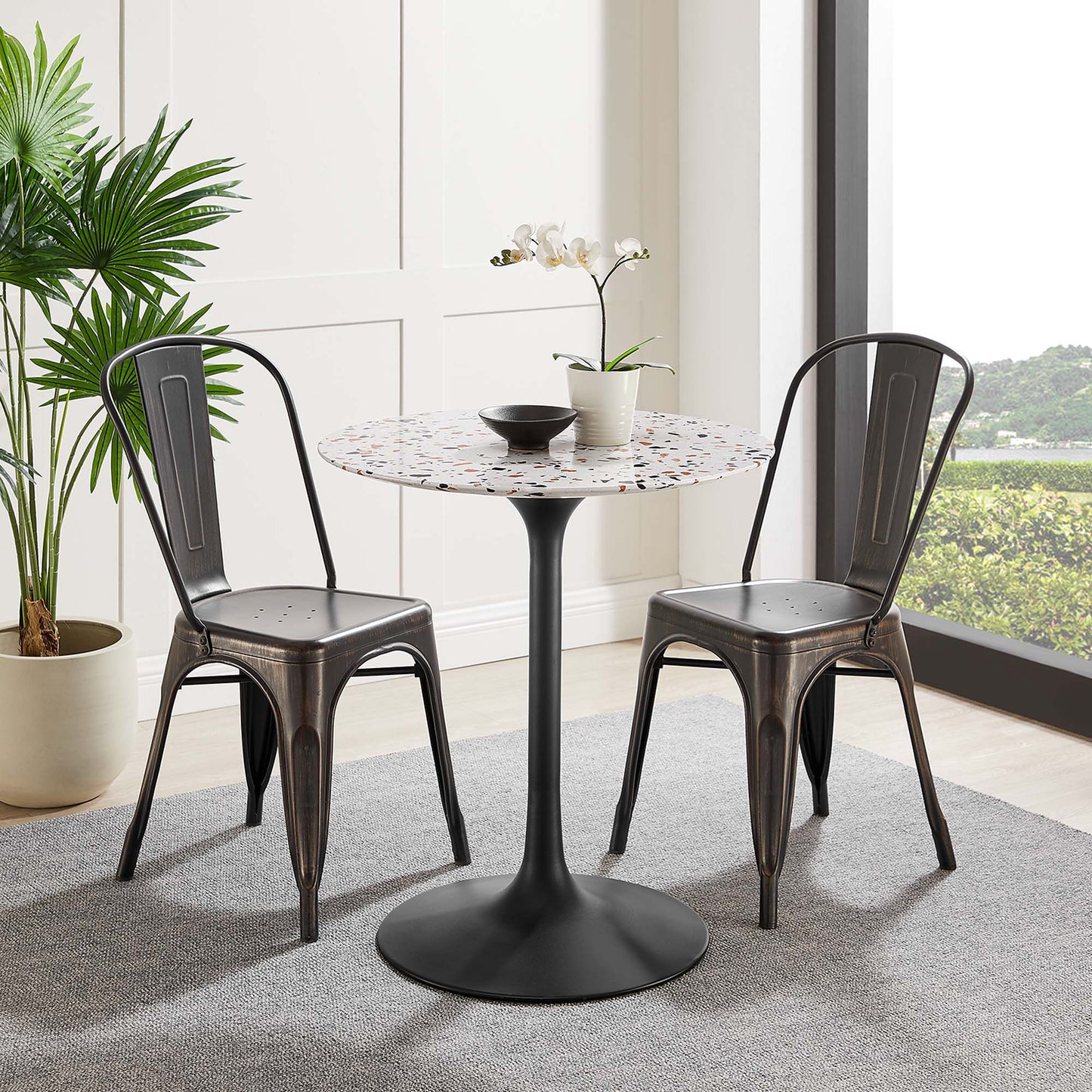 Lippa 28" Round Terrazzo Dining Table