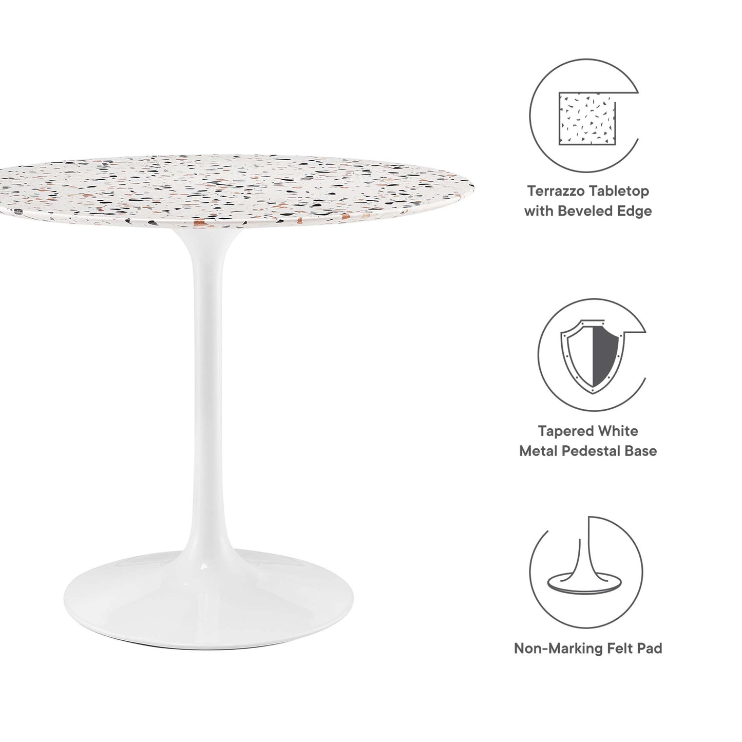 Lippa 36" Round Terrazzo Dining Table