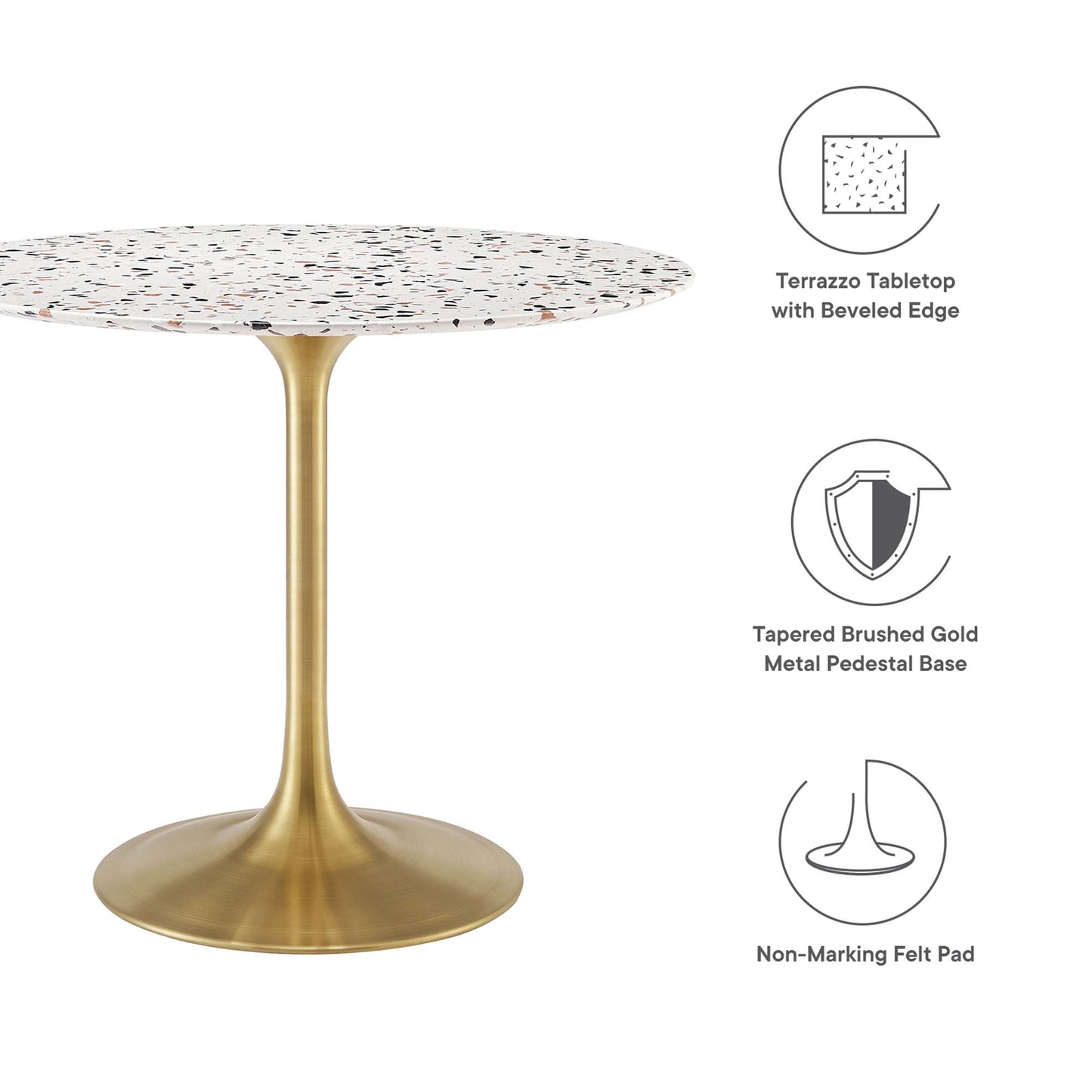 Lippa 36" Round Terrazzo Dining Table