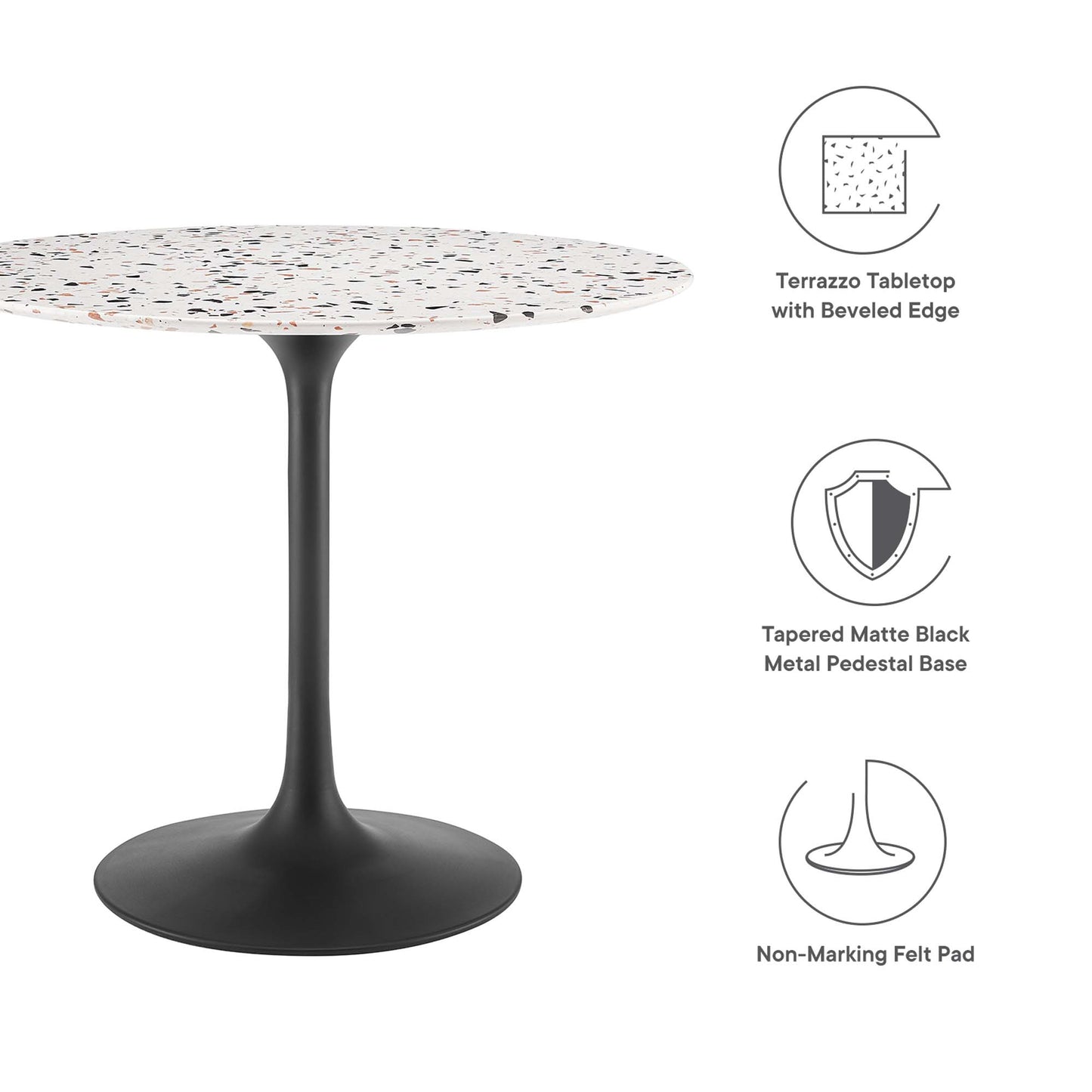 Lippa 36" Round Terrazzo Dining Table