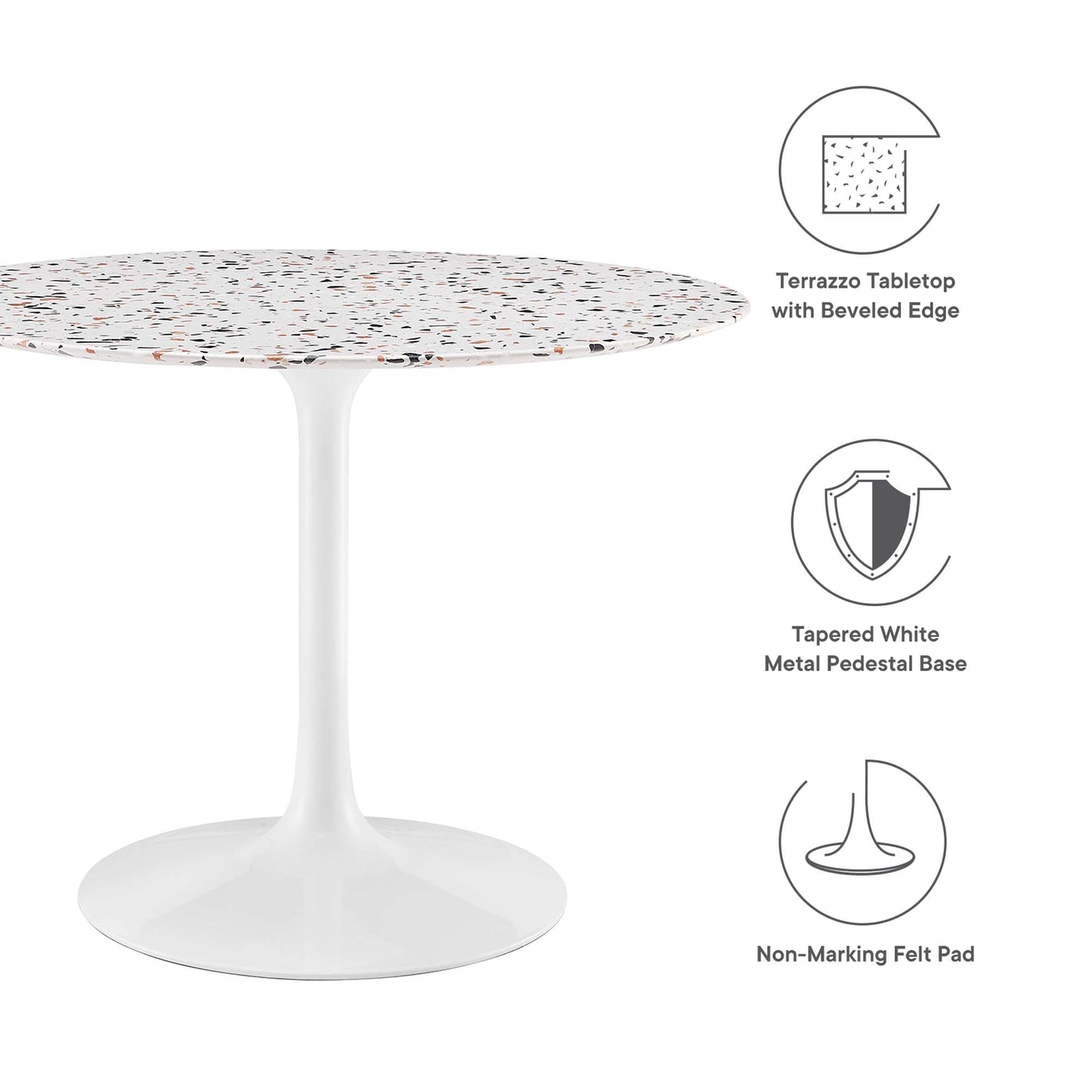 Lippa 40" Round Terrazzo Dining Table