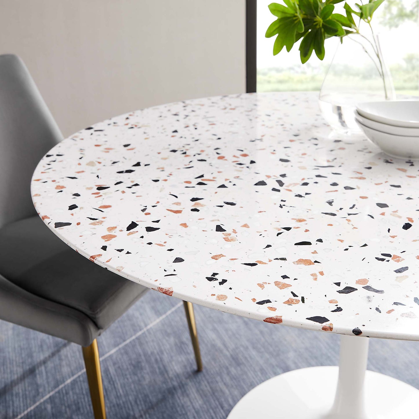 Lippa 48" Round Terrazzo Dining Table