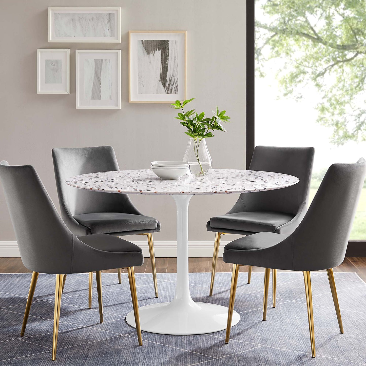 Lippa 48" Round Terrazzo Dining Table