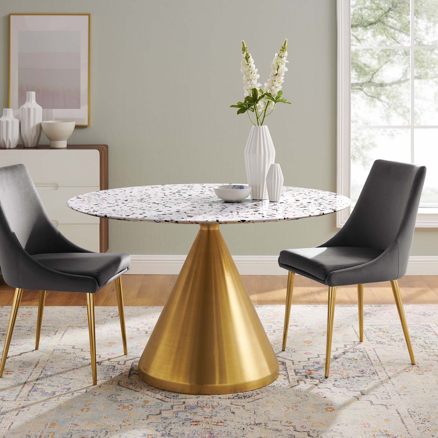 Tupelo 47" Round Terrazzo Dining Table