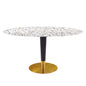 Zinque 60" Oval Terrazzo Dining Table