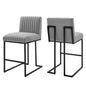 Lot de 2 tabourets de bar en tissu capitonné Indulge Channel par Modway