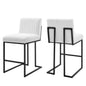 Lot de 2 tabourets de bar en tissu capitonné Indulge Channel par Modway