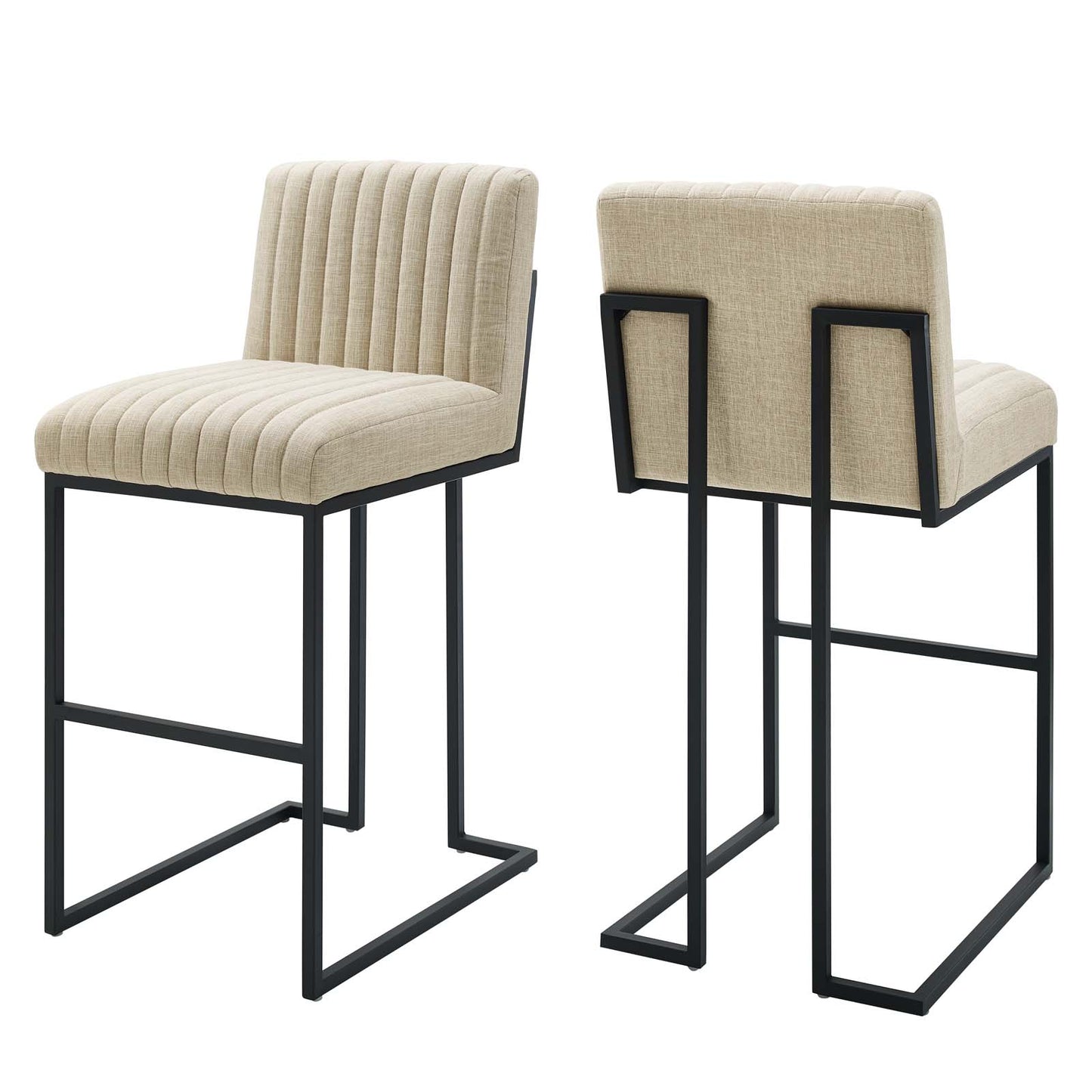 Tabourets de bar en tissu capitonné Indulge Channel par Modway