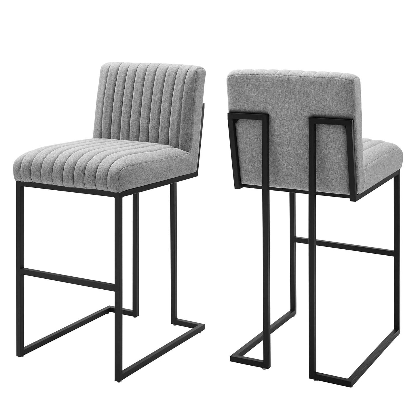 Tabourets de bar en tissu capitonné Indulge Channel par Modway