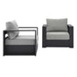 Tahoe 2-Piece Outdoor Patio Powder-Coated Aluminum Armchair Set