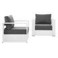 Tahoe 2-Piece Outdoor Patio Powder-Coated Aluminum Armchair Set