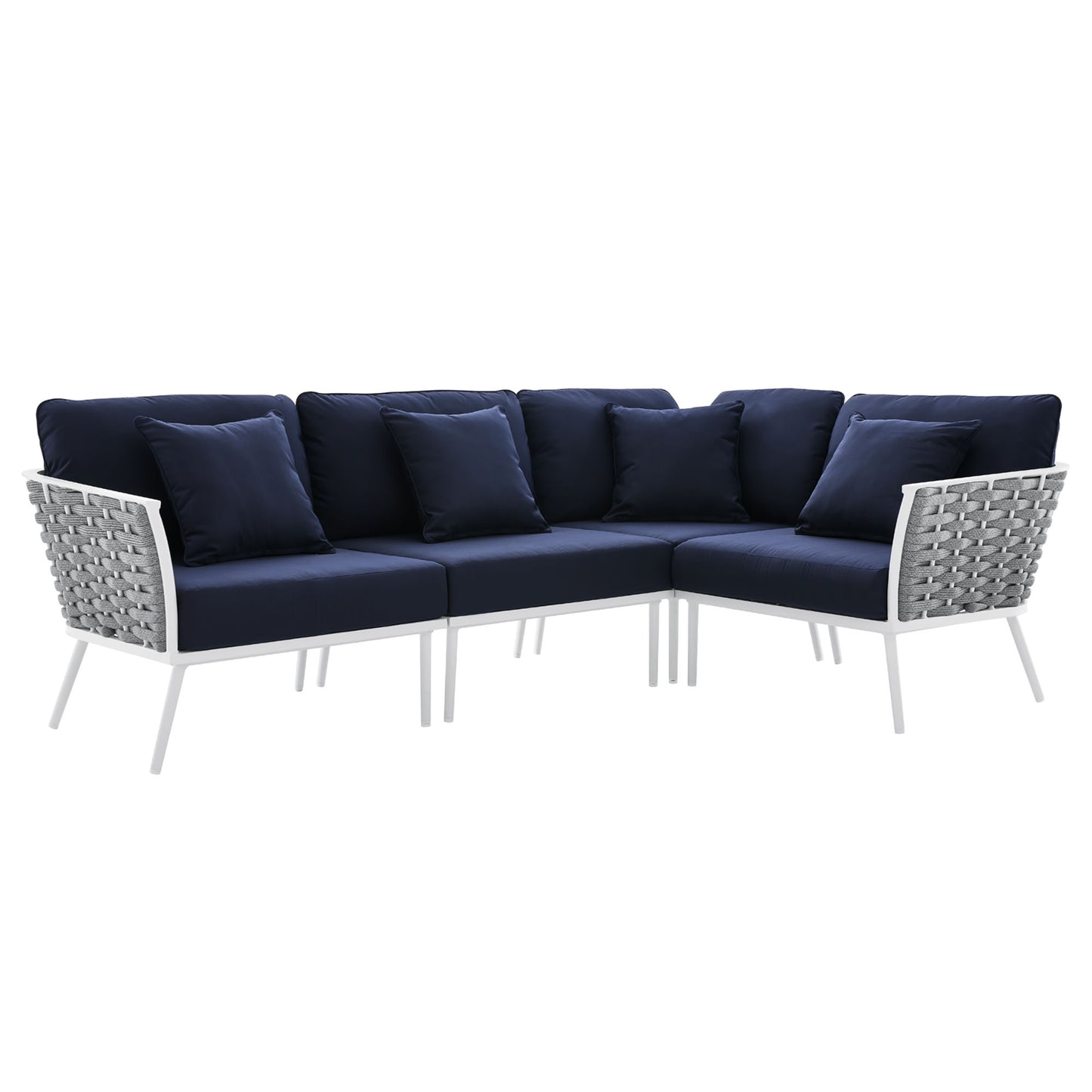 Stance Outdoor Patio Aluminum Large Sectional Sofa