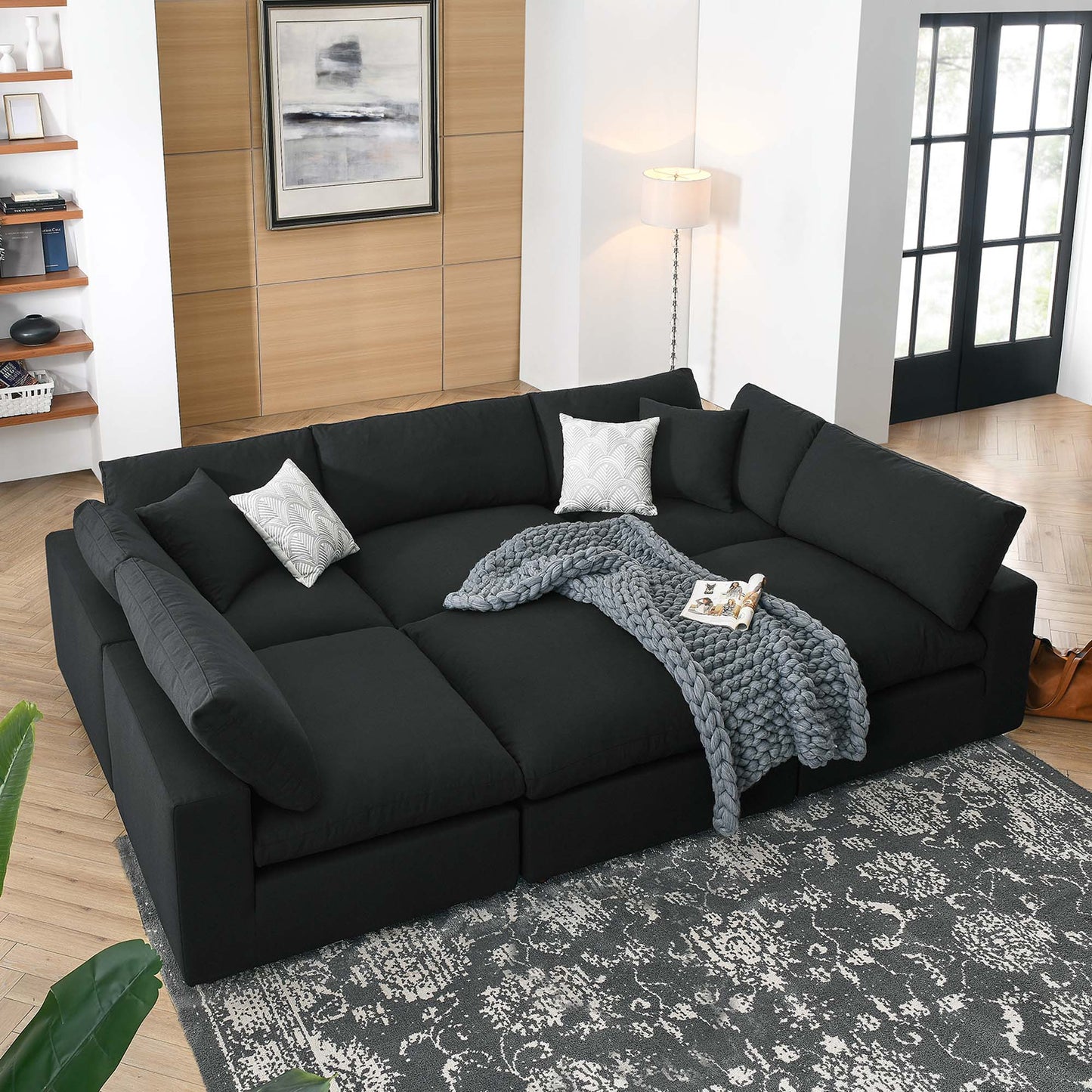 Commix 6-Piece Down Filled Overstuffed Sectional Sofa