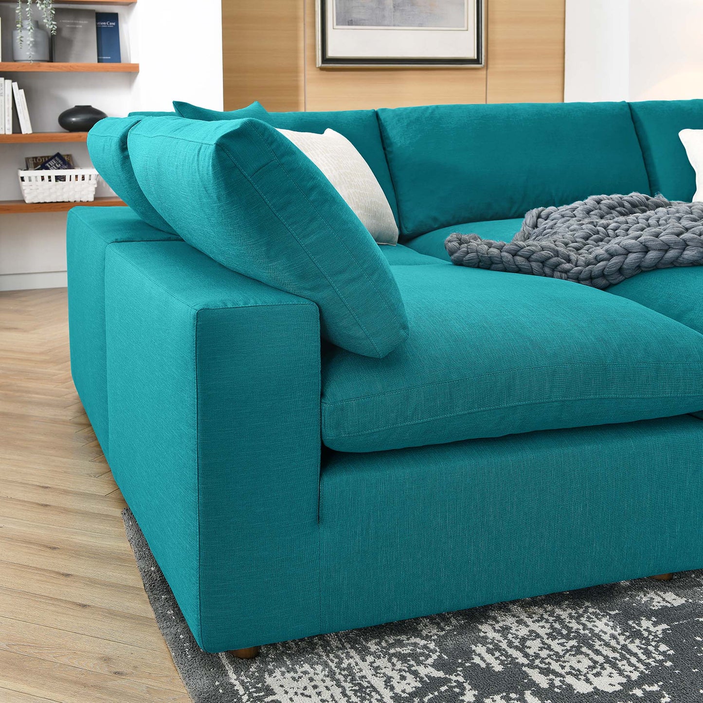 Commix 6-Piece Down Filled Overstuffed Sectional Sofa