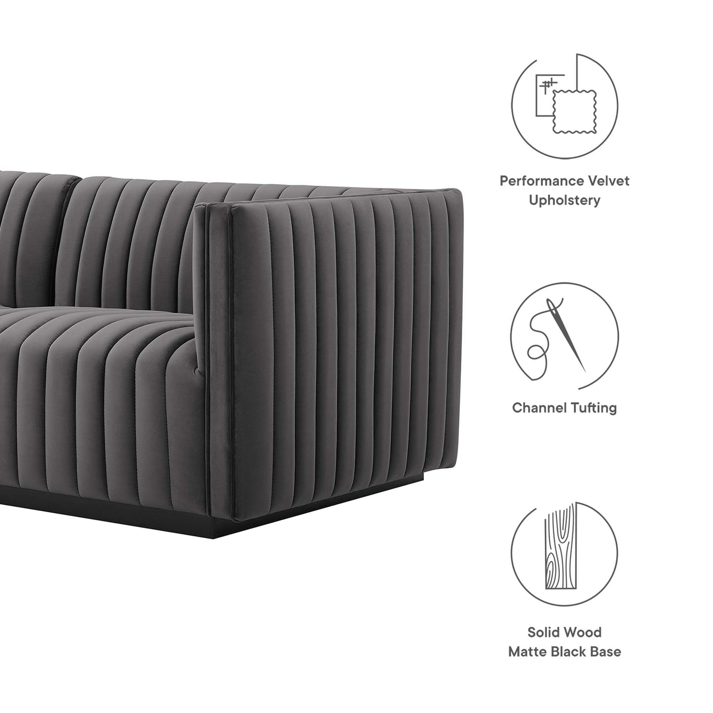 Conjure Channel Tufted Performance Velvet Loveseat