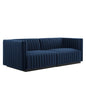 Conjure Channel Tufted Performance Velvet Loveseat