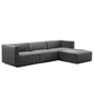 Conjure 4-Piece Channel Tufted Performance Velvet Sectional