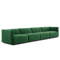 Conjure 4-Piece Channel Tufted Performance Velvet Sofa