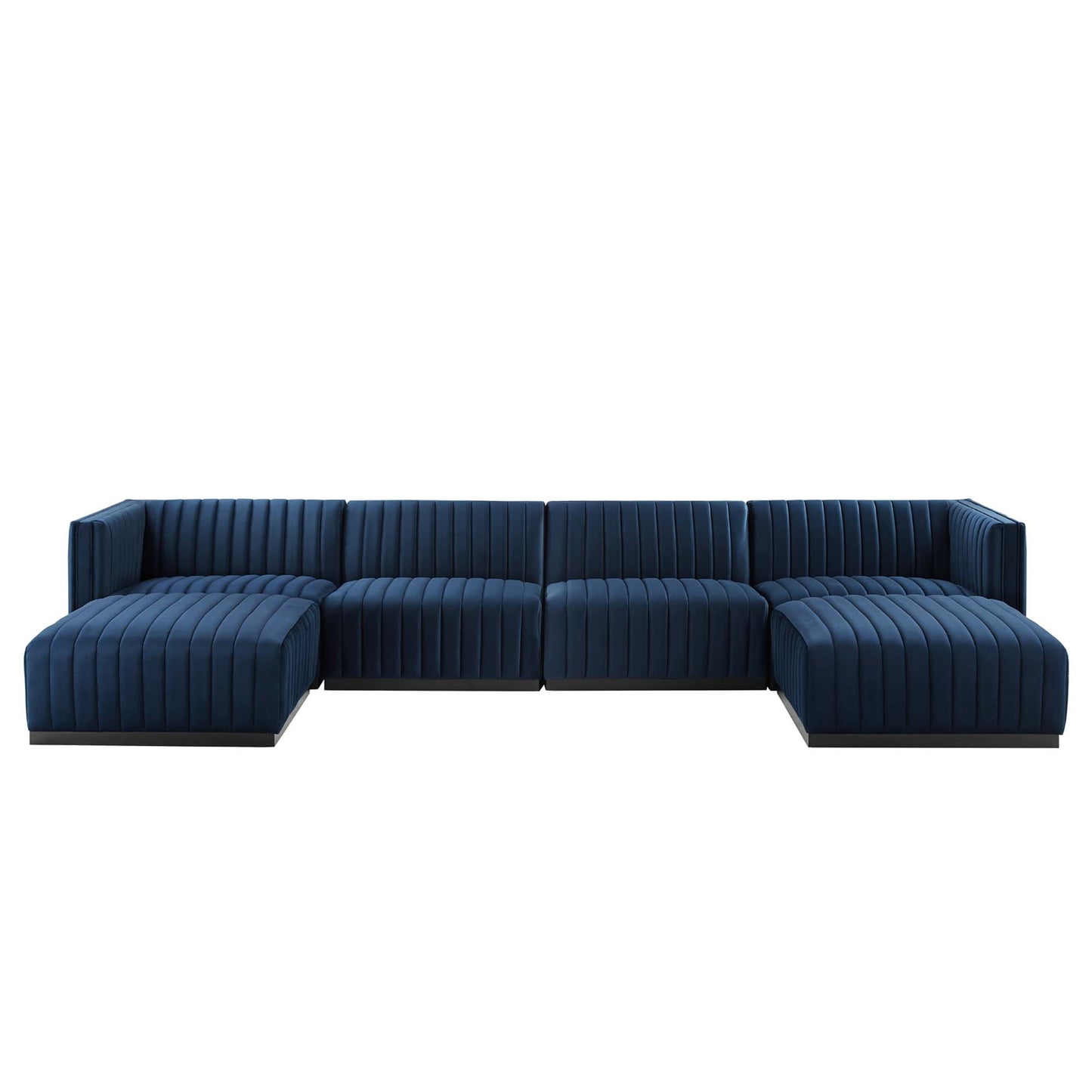 Conjure 6-Piece Channel Tufted Performance Velvet Sectional