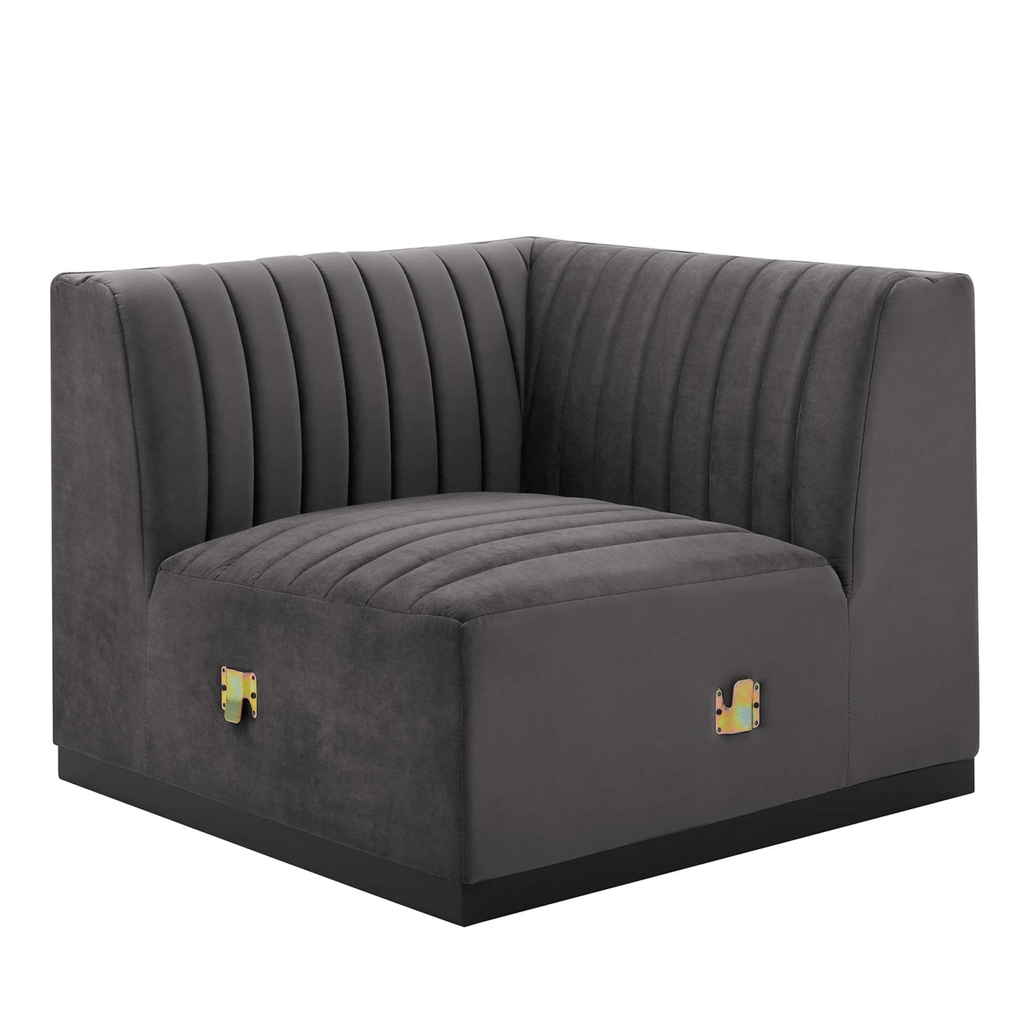 Conjure 4-Piece Channel Tufted Performance Velvet Sectional