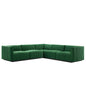 Conjure 5-Piece Channel Tufted Performance Velvet Sectional