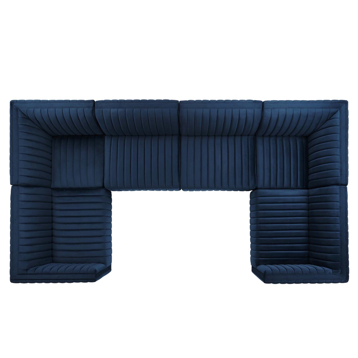 Conjure 6-Piece Channel Tufted Performance Velvet Sectional