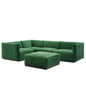 Conjure 5-Piece Channel Tufted Performance Velvet Sectional