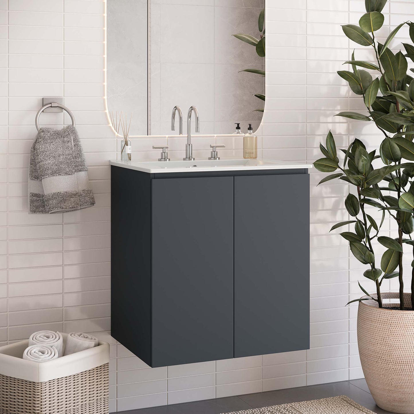 Mueble de baño de pared Bryn de 24" de Modway