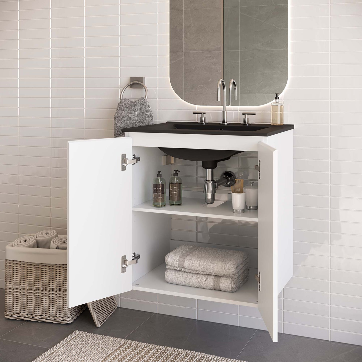 Mueble de baño de pared Bryn de 24" de Modway