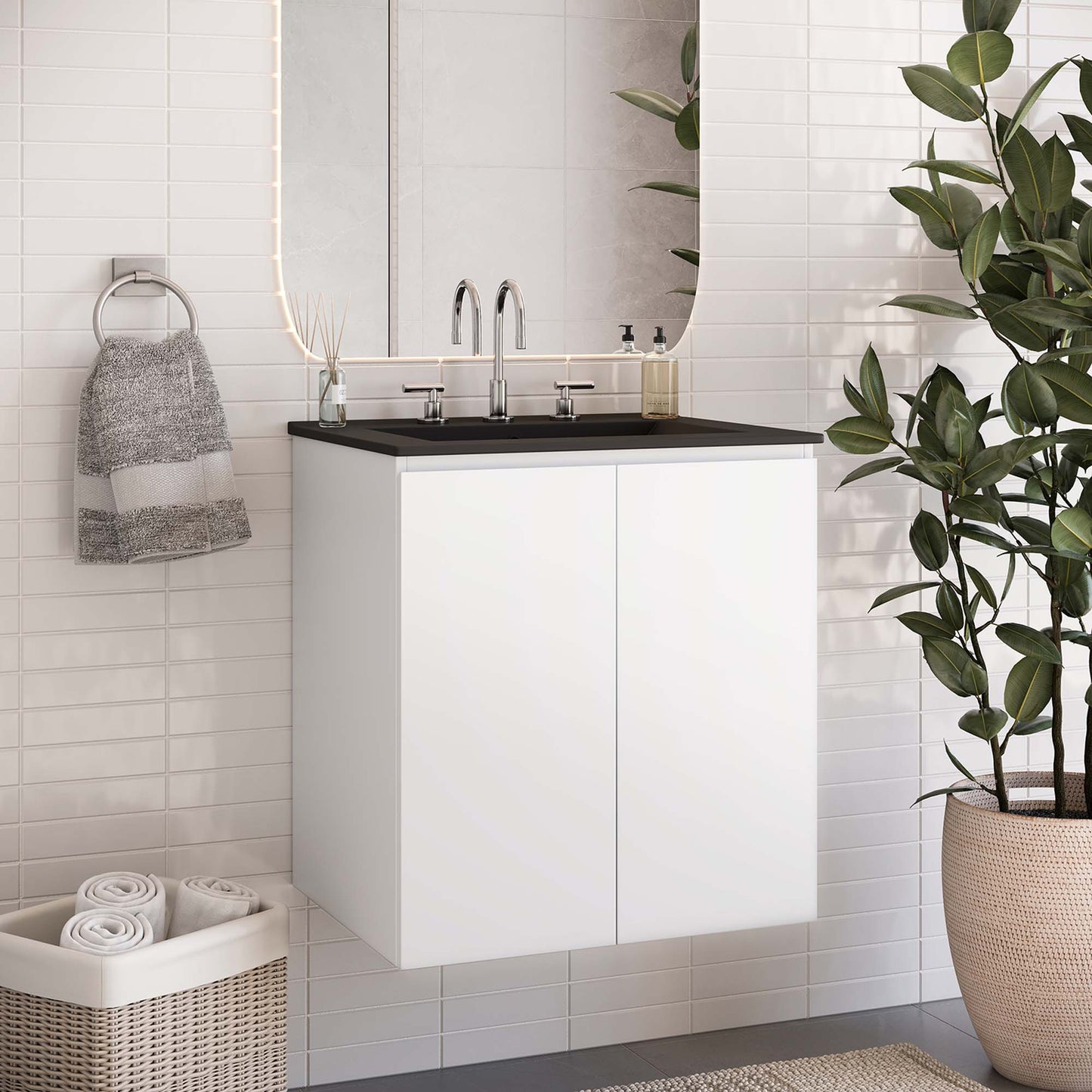 Mueble de baño de pared Bryn de 24" de Modway