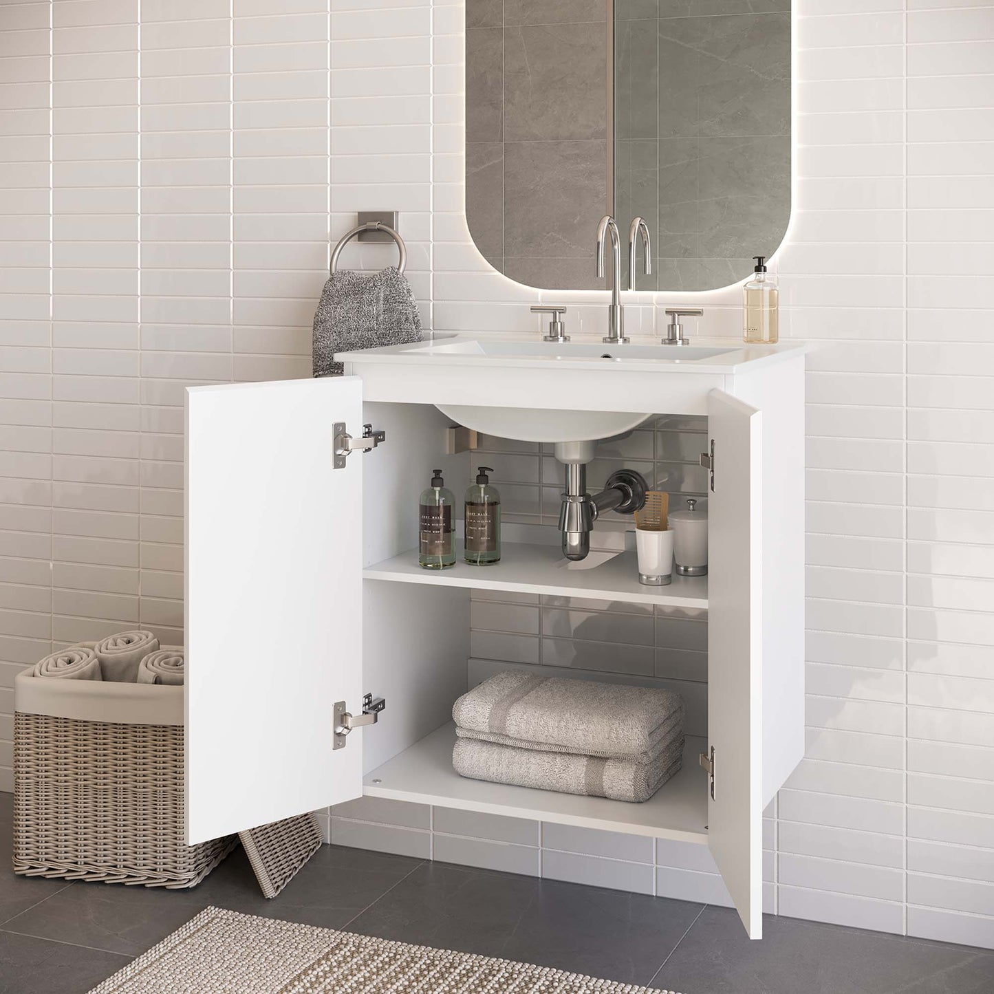 Mueble de baño de pared Bryn de 24" de Modway