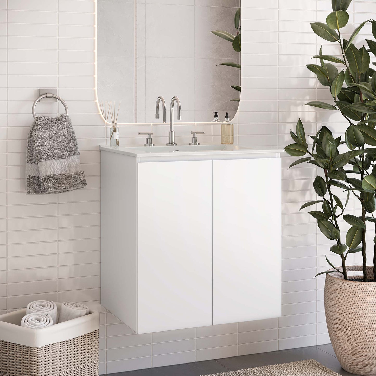 Mueble de baño de pared Bryn de 24" de Modway