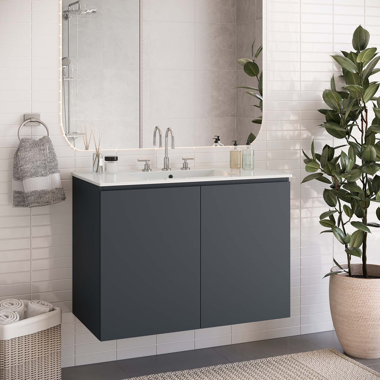 Mueble de baño de pared Bryn de 36" de Modway