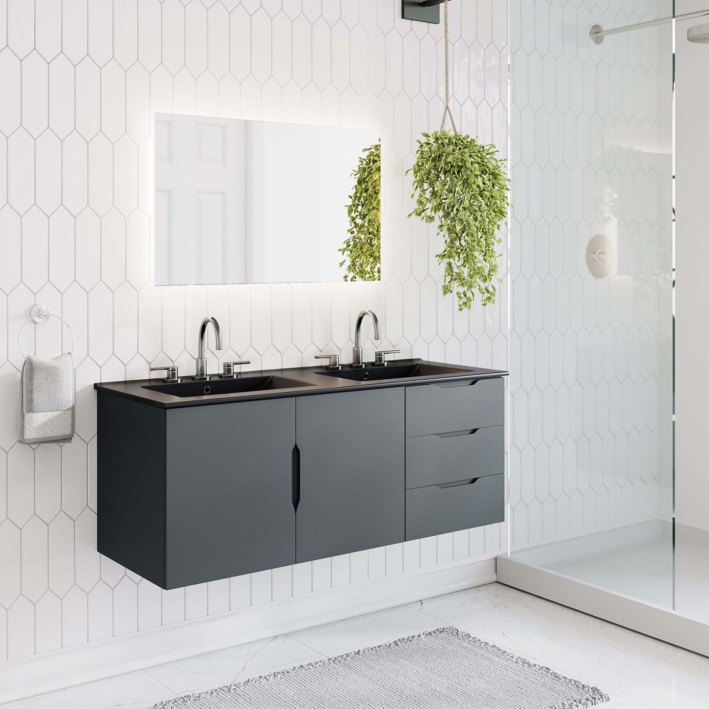 Meuble-lavabo à double vasque Vitality de 48 po par Modway