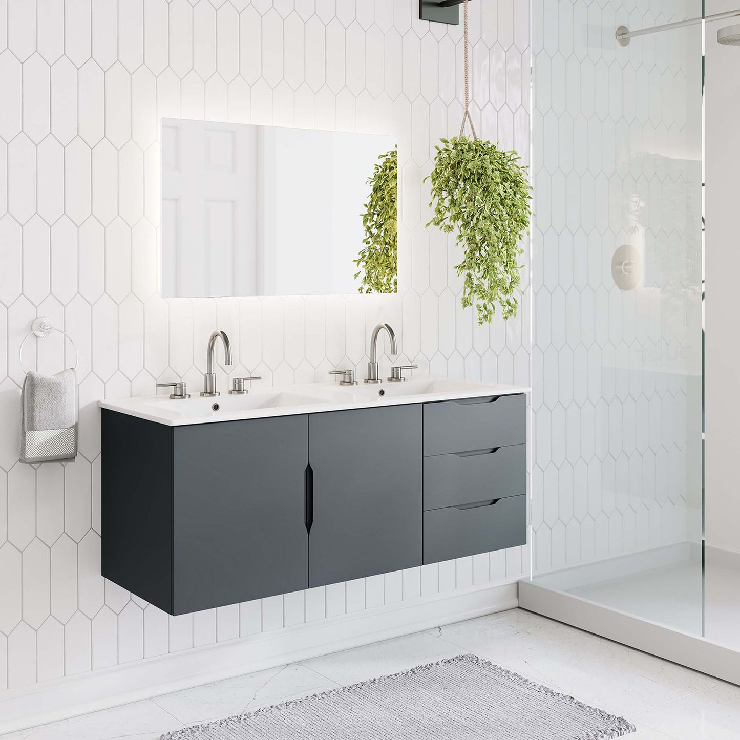 Meuble-lavabo à double vasque Vitality de 48 po par Modway