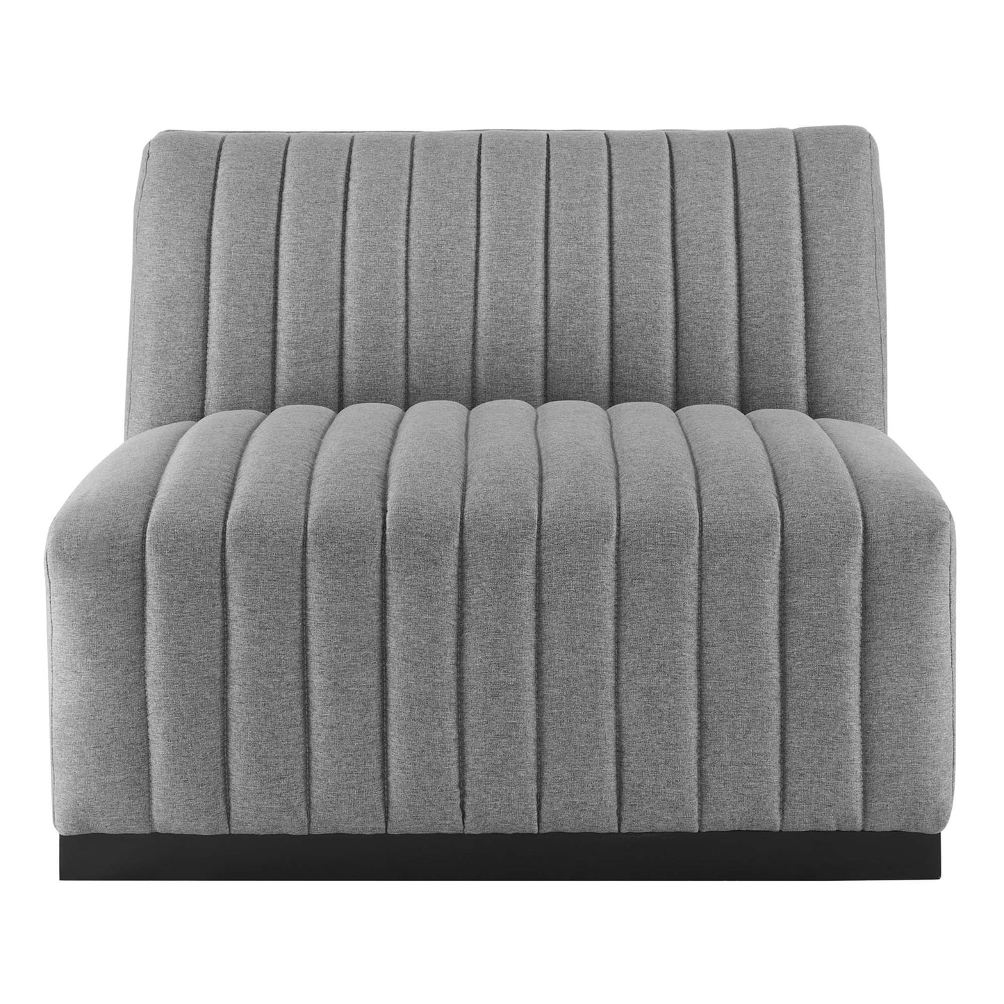 Conjure 4-Piece Channel Tufted Upholstered Fabric L-Shaped Sectional