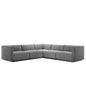 Conjure 5-Piece Channel Tufted Upholstered Fabric L-Shaped Sectional