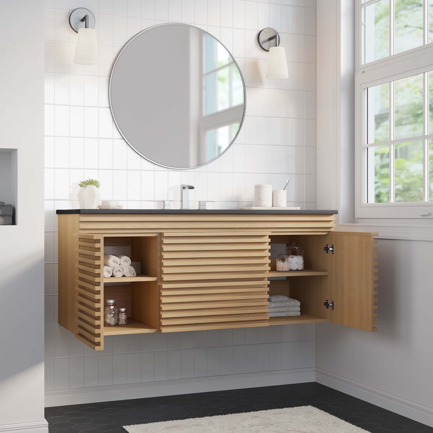 Render 48" Wall-Mount Bathroom Vanity