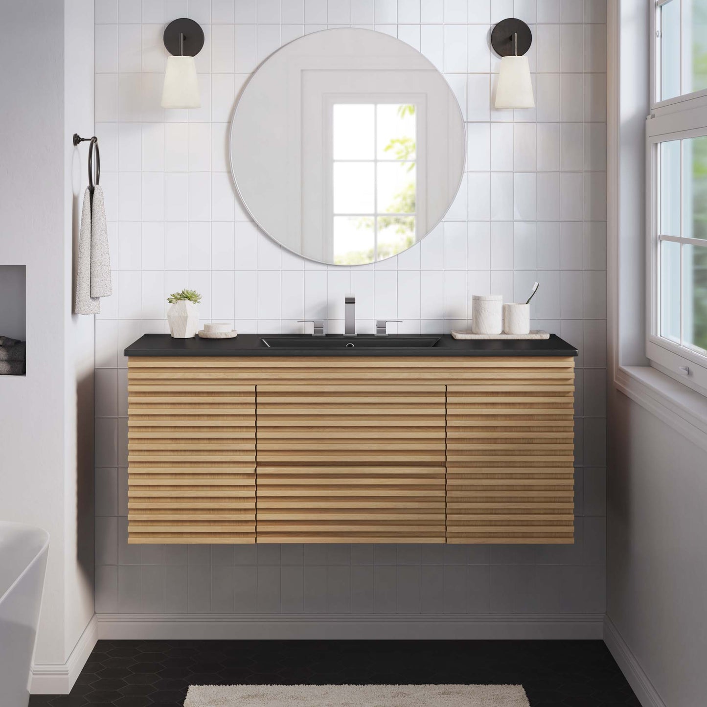 Render 48" Wall-Mount Bathroom Vanity