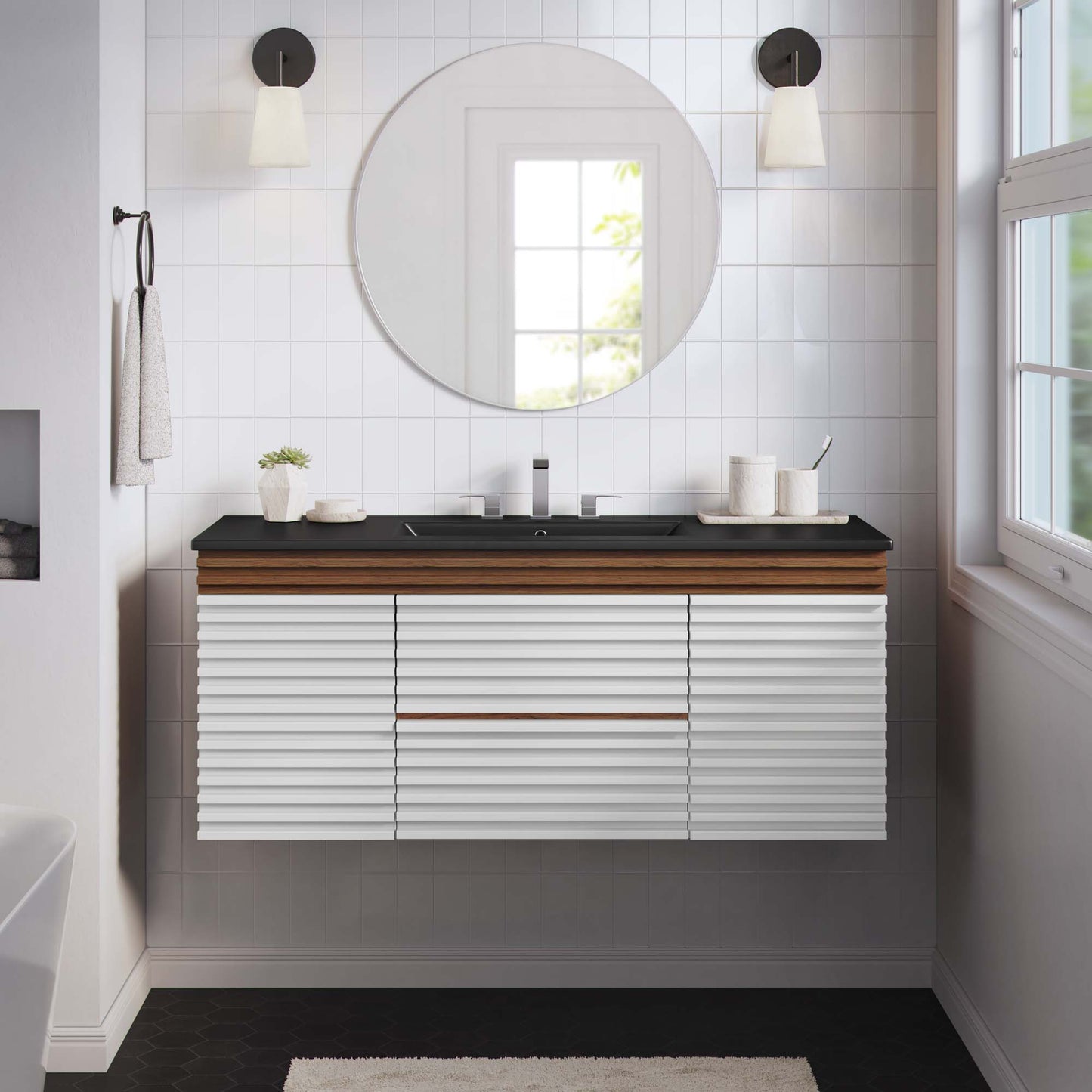 Render 48" Wall-Mount Bathroom Vanity