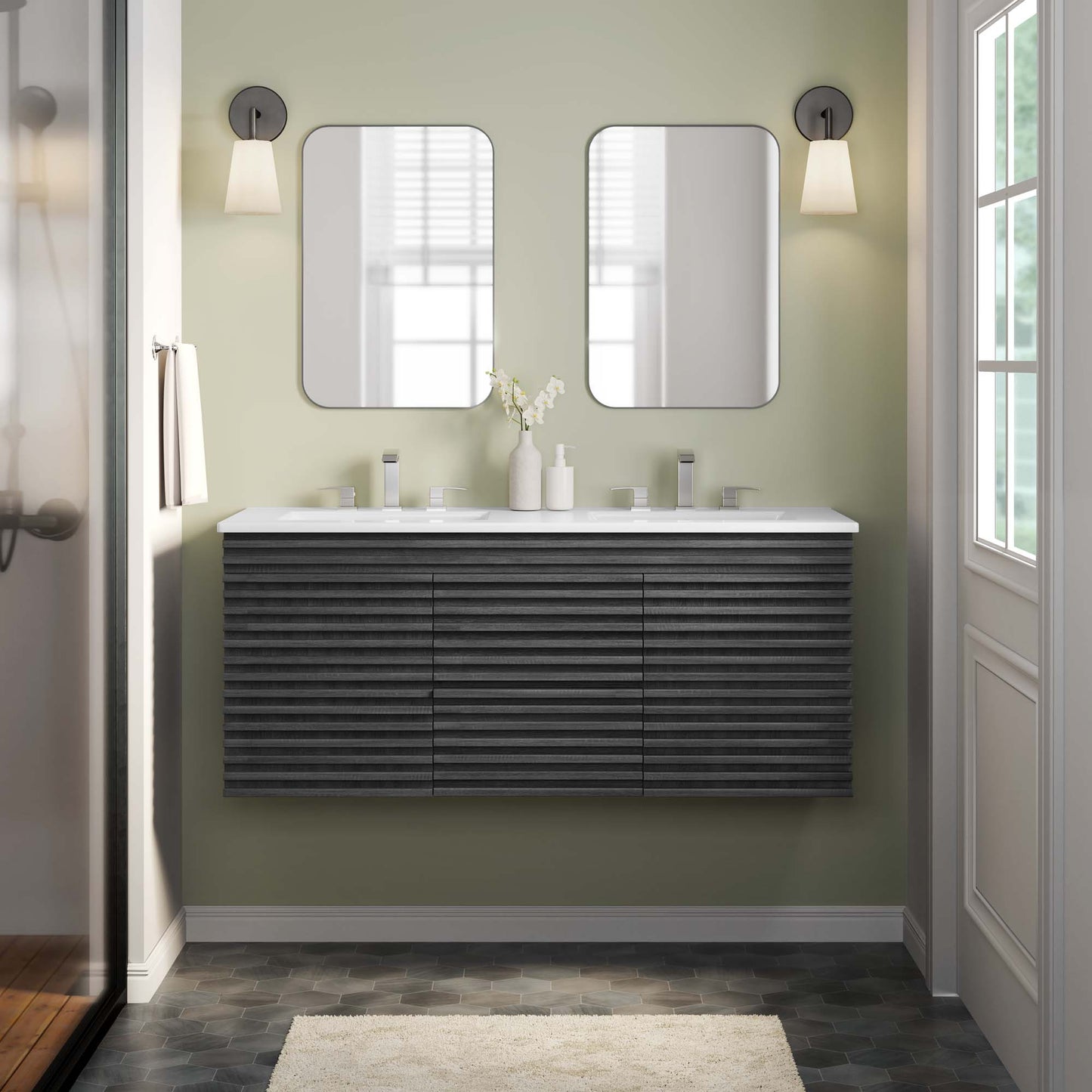 Render 48" Wall-Mount Bathroom Vanity