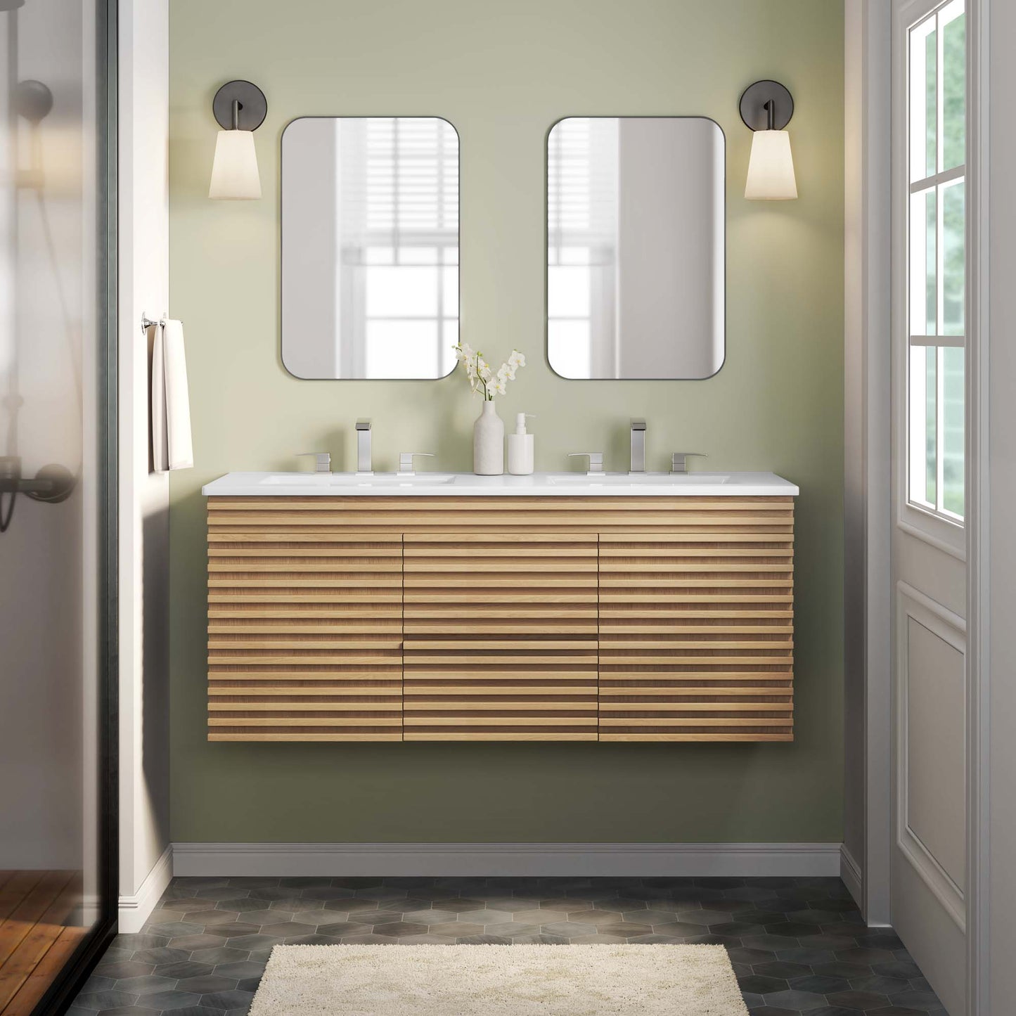 Render 48" Wall-Mount Bathroom Vanity