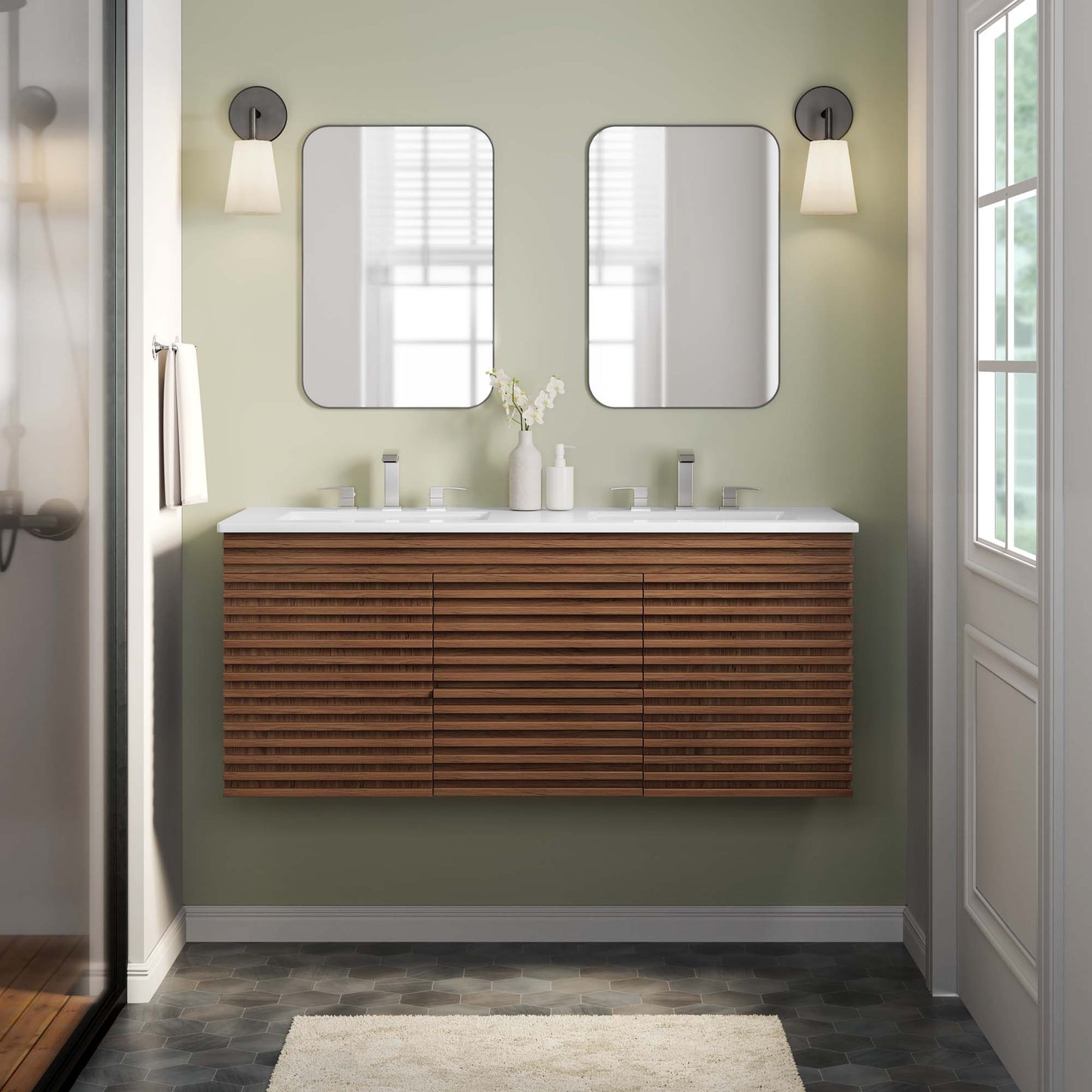 Render 48" Wall-Mount Bathroom Vanity