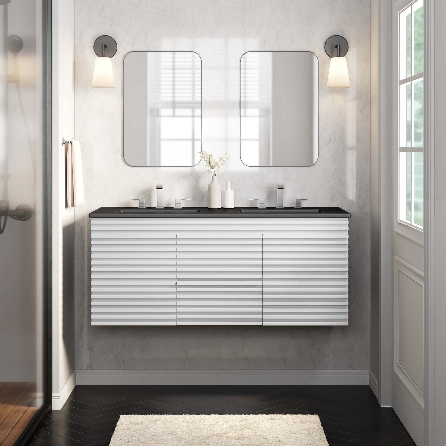 Render 48" Wall-Mount Bathroom Vanity