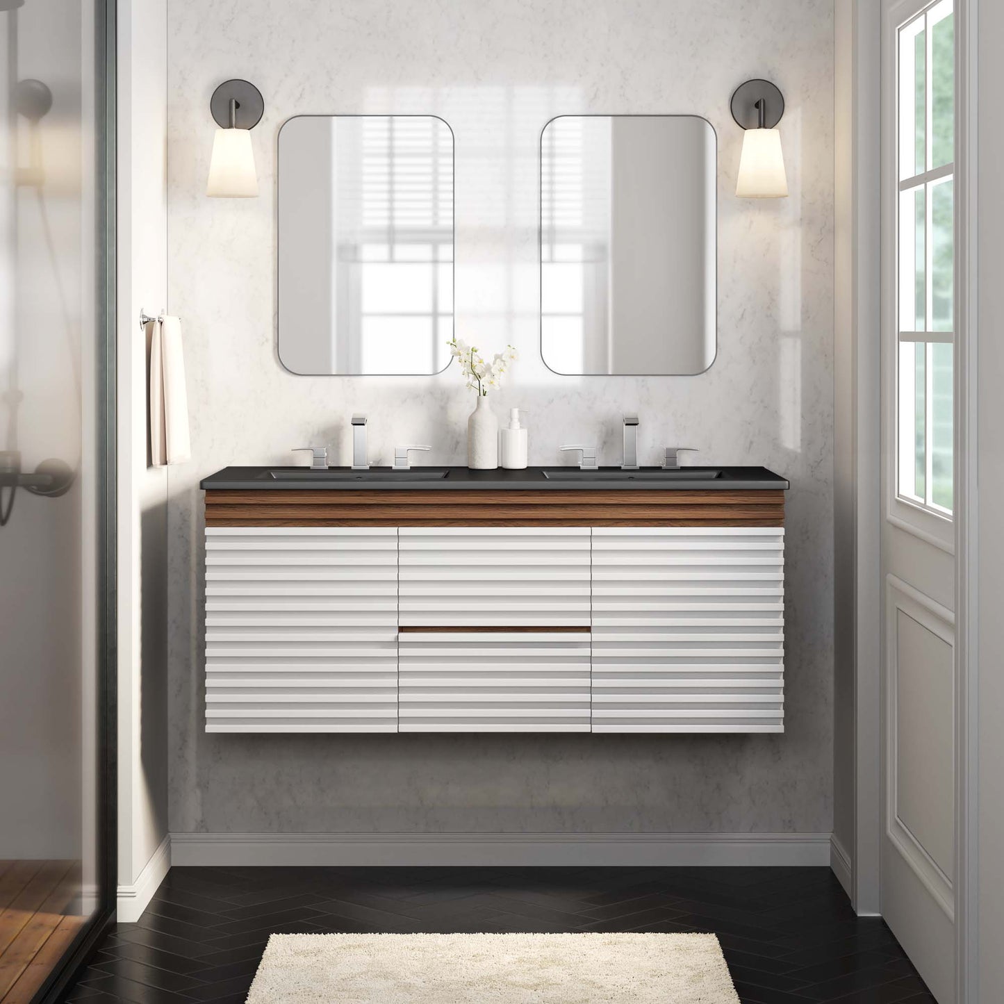 Render 48" Wall-Mount Bathroom Vanity