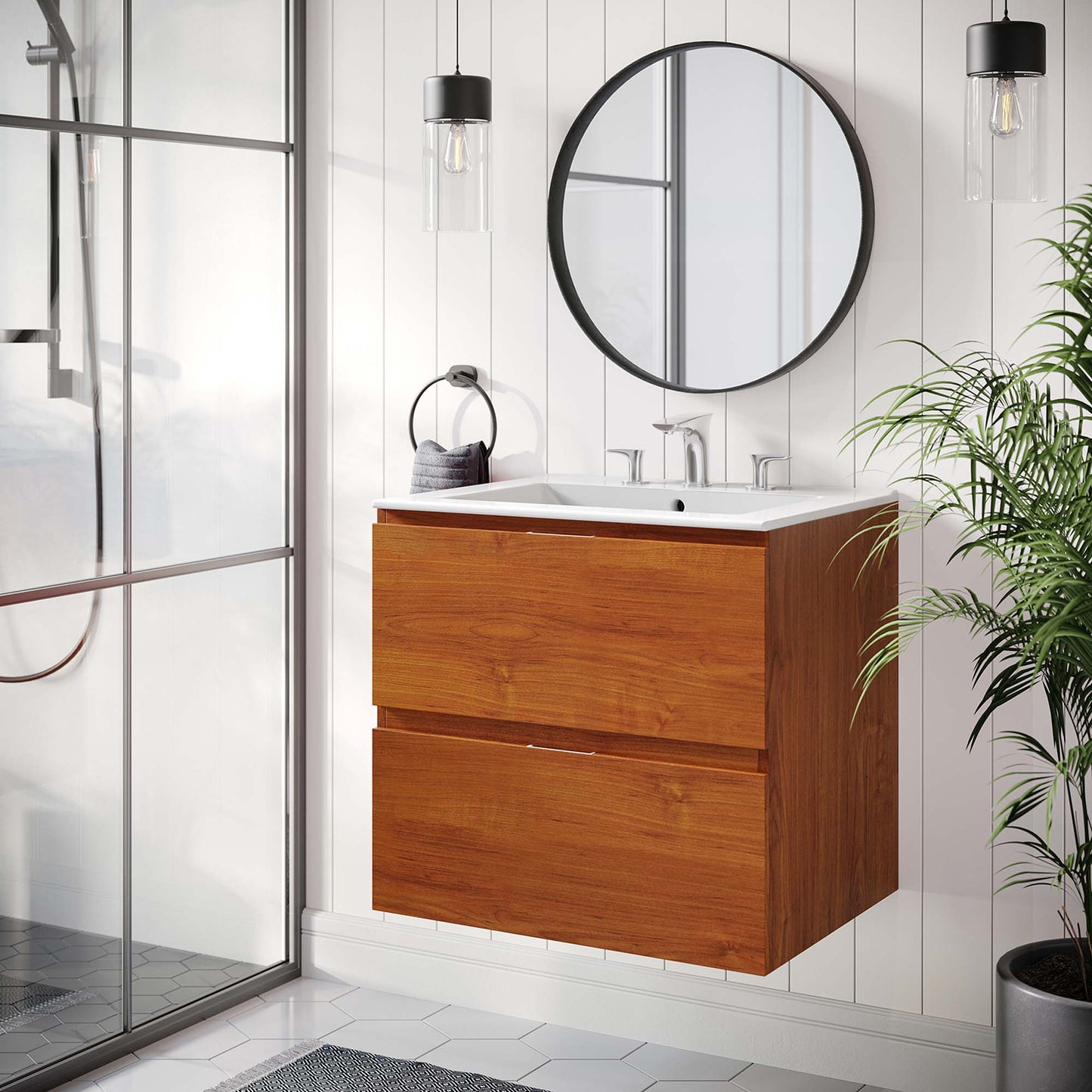 Scenic 24" Wall-Mount Bathroom Vanity