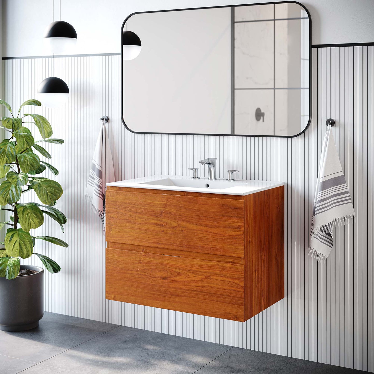 Scenic 30" Wall-Mount Bathroom Vanity