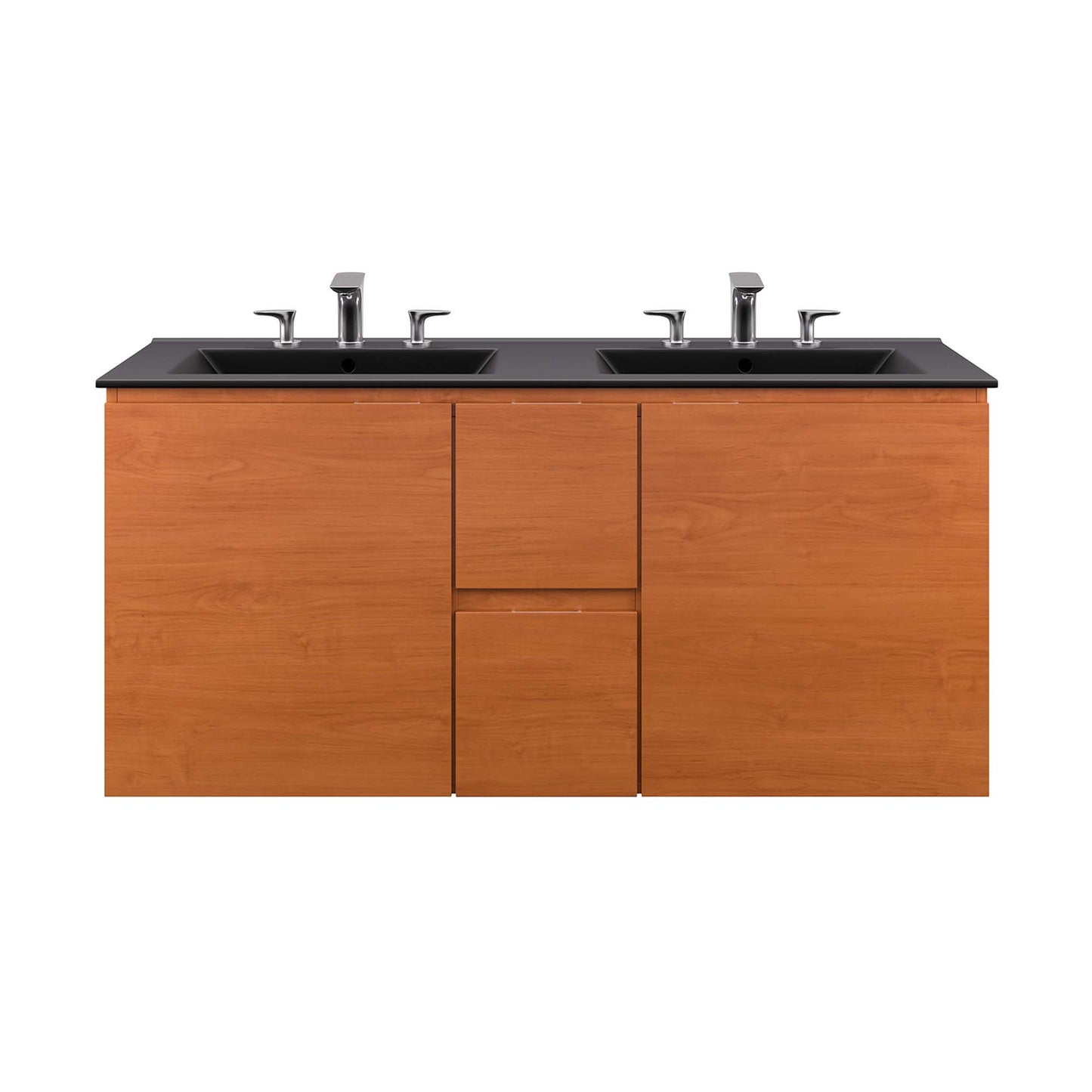 Scenic 48" Double Wall-Mount Bathroom Vanity