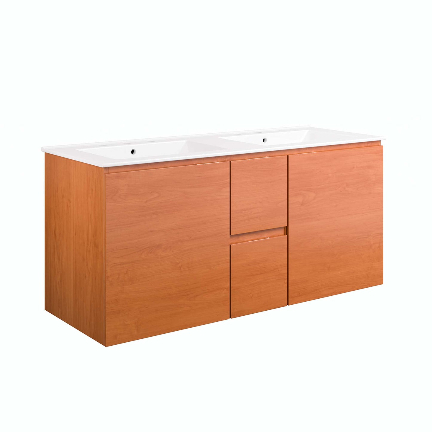 Scenic 48" Double Wall-Mount Bathroom Vanity